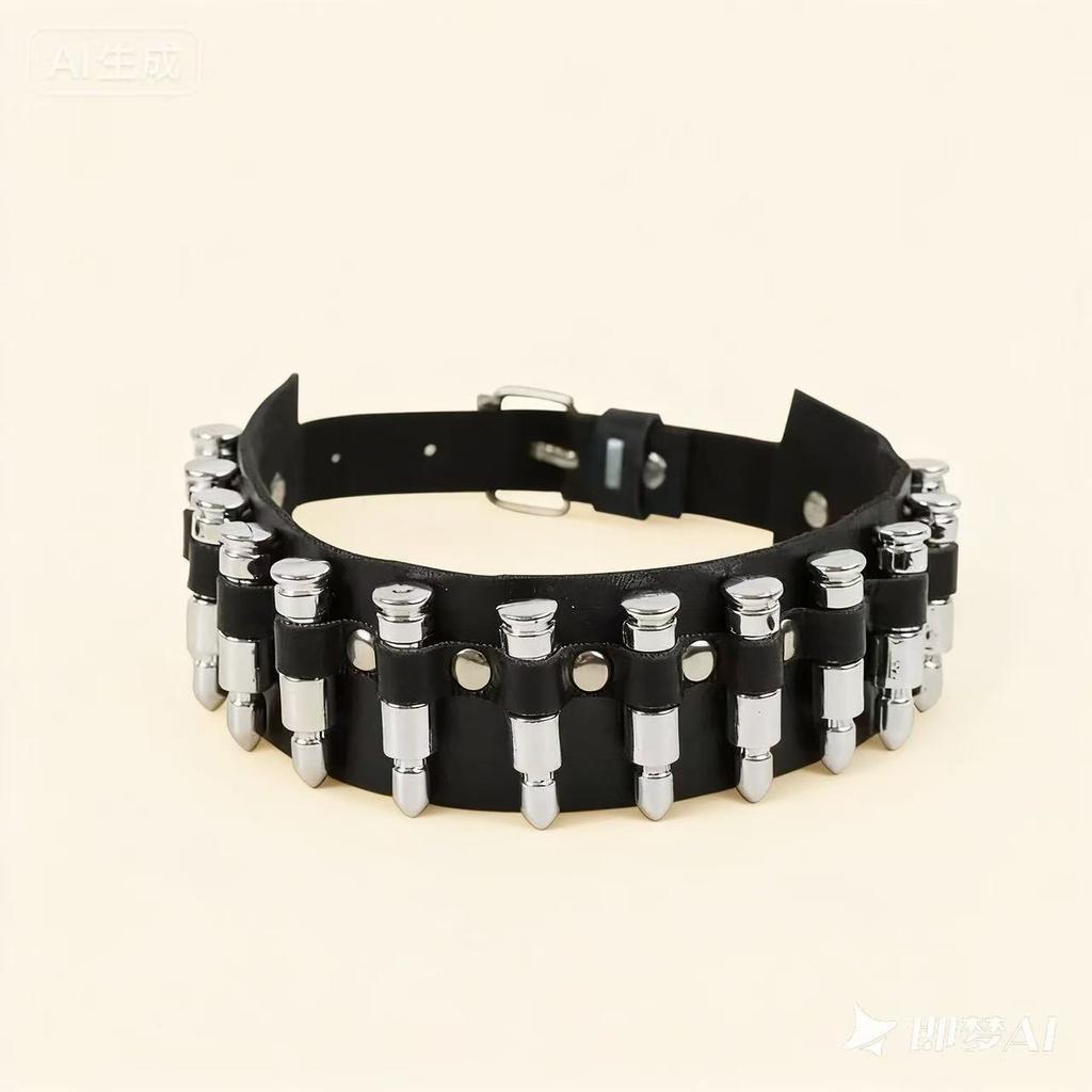 1Pc American Retro Heavy Industry Belt Accessories Women's Waist Decoration Jeans Metal Rivet Belt Wide Version