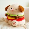 Creative Dog Burger Plush Toy Stuffed Soft Plushies Hamburger Puppy Pillow Sofa Cushion Cute Room Decor Boy Girl Birthday Gift