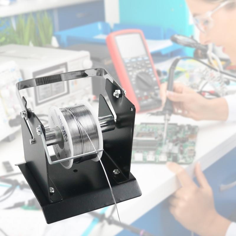 Tragbarer Lötspulenständer, Lötzinn-Lötrahmen, Drahthalter, Kunststoffhalterung, 9 x 9 cm / 3,5 x 3,5 Zoll