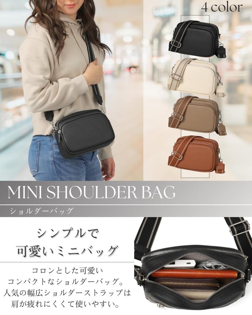 MARIYU Leichte Umhängetasche für Damen (Schwarz)