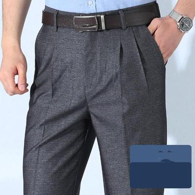 Leichte gerade Hose für Herren in Übergröße, lockere Freizeithose, Hose mit hoher Taille