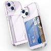 Clear Phone Case for iPhone 14,Airbag Corner Card Holder TPU+Acrylic Phone Cover