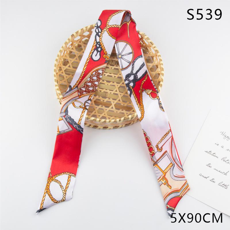 Versatile Vintage Silk Scarf: Hair Tie, Headband, Bag Accessory