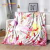 Cute Cartoon Cardcaptor Sakura Soft Plush Blanket,Flannel Blanket Throw Blanket for Living Room Bedroom Bed Sofa Picnic Cover 3D