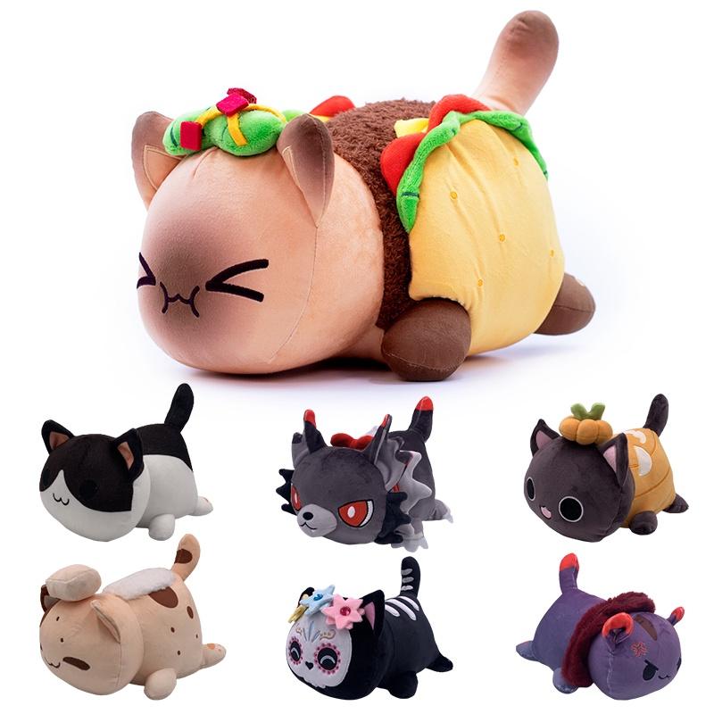 Jucărie de pluș adorabilă Aphmau Craniu Taco Dovleac Pâine Pisică Meemeows Pentru Decor Acasă