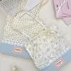 Cute Girl Print Splicing Bag New Tote Student Commuter Shoulder Bag Portable Canvas Bag