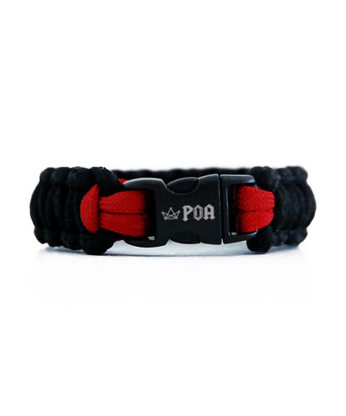 P.O.A Two-Tone Bracelet - Black And Red