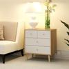 4 Drawer Dresser With Elegant Finish And Large Storage Capacity 60x35x65 Cm Oak And White