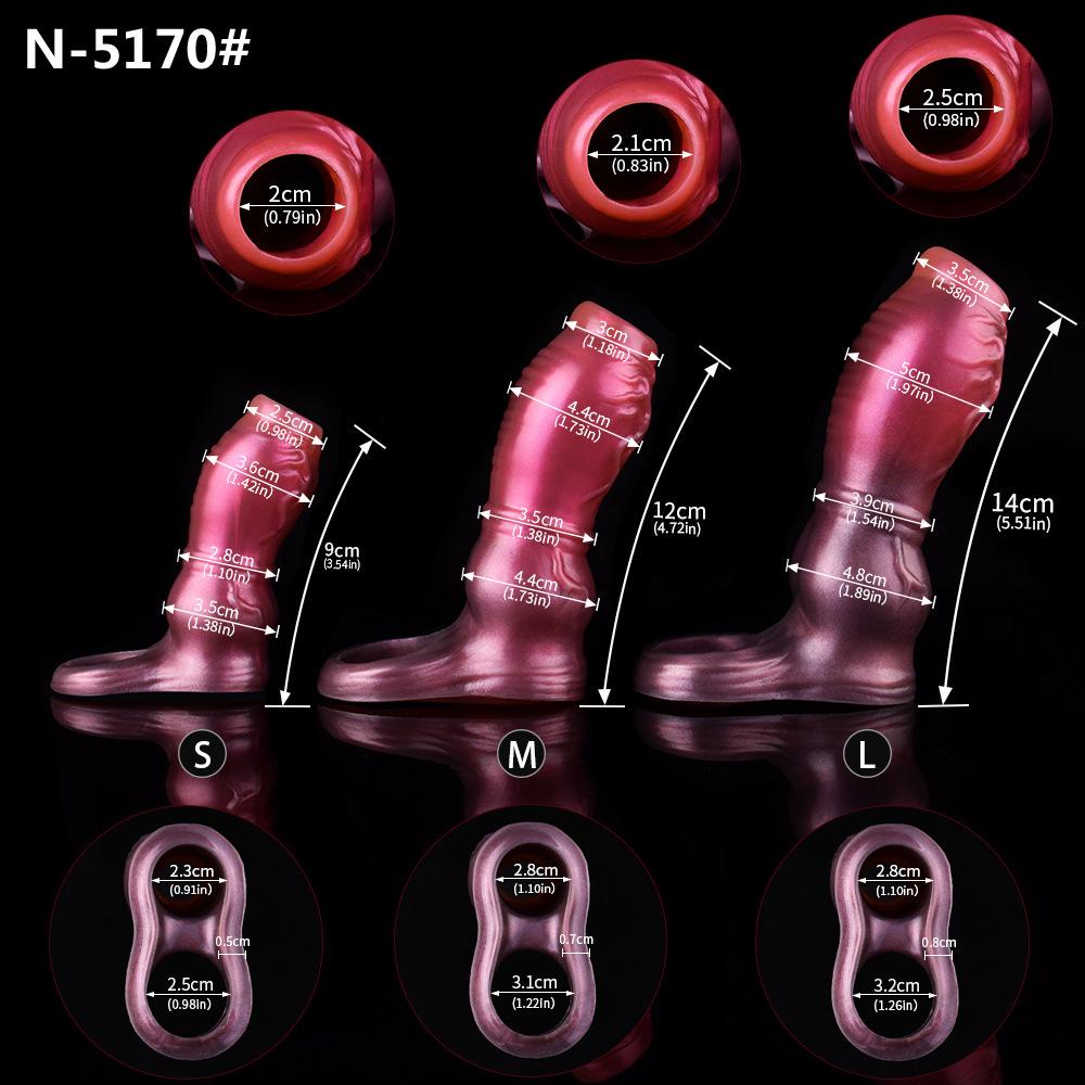 Manicotto in Silicone per Pene Preservativo Estensore Dildo Morbido Realistico Giocattolo Sessuale per Adulti per Uomini Donne Cinghia Pegging
