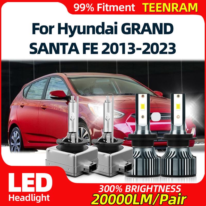 

Светодиодные лампы для фар Canbus 40000 лм 3570 CSP Turbo Автомобильные лампы 12 В 6000 К Для Hyundai GRAND SANTA FE 2013- High Beam 2PCS