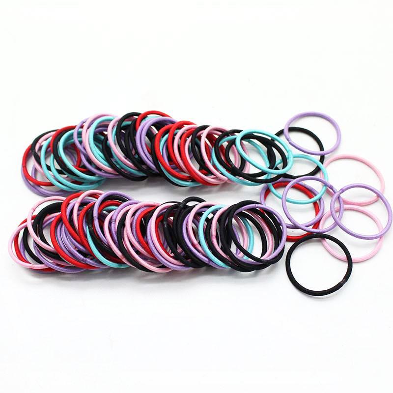 100 Korean-Style Children's Hair Ties - Gentle Baby Hair Accessories for Little Girls