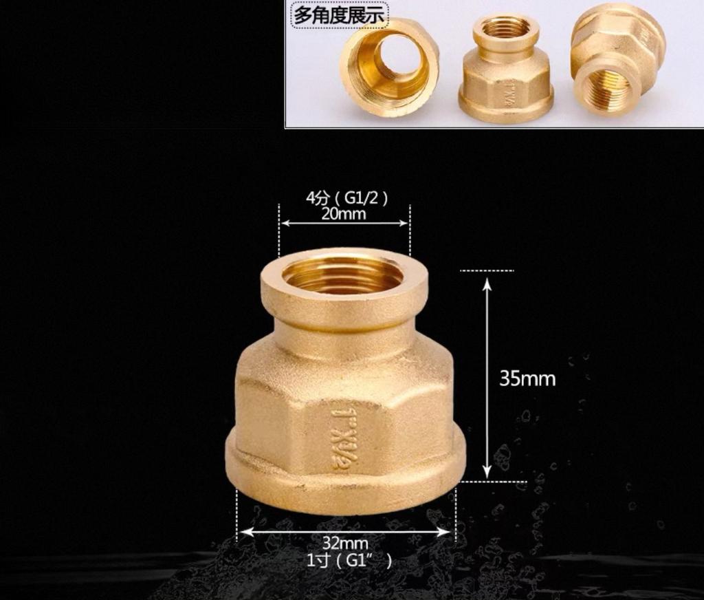 1/2" 3/4" BSP Female Male Thread Tee Type Reducing Copper Elbow Butt Joint Adapter Adapter Coupler Water Pipe Plumbing Fittings