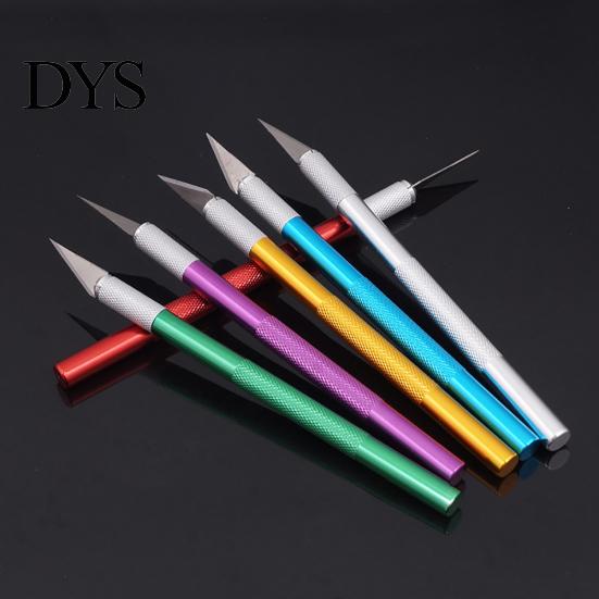 Utskjæringspenn i aluminium Papirkutter Sculpting Cutting Tool Craft Kniv + 5 blader