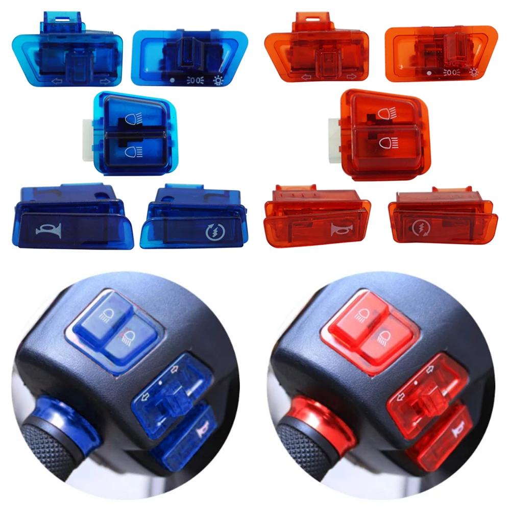 5Pcs Motorcycle Turn Signal Headlight Horn Dimmer Switch Button Motorcycle Starter Button For GY6 50cc 125cc 150cc Moped Scooter