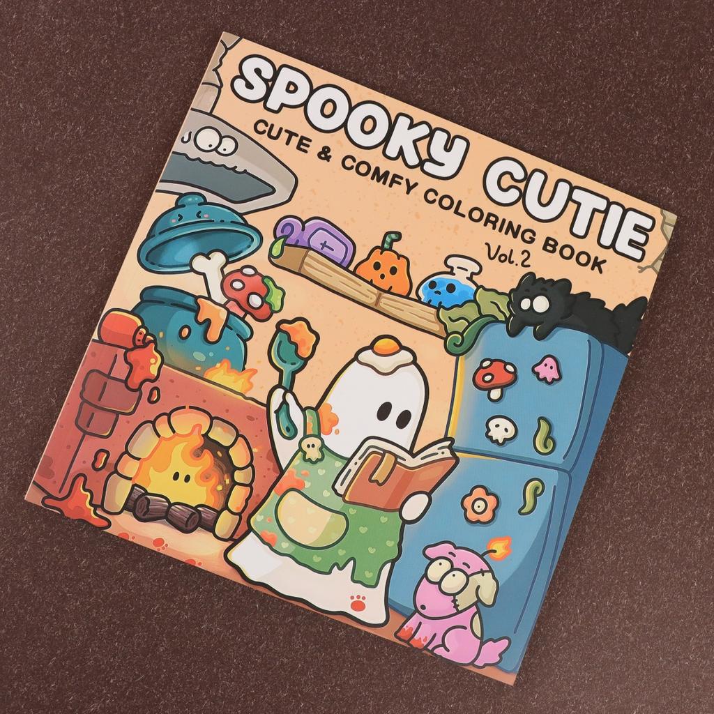 Spooky Cutie: Vol. 2 Coloring Book for Adults and Teens Featuring Lovely Creepy Creatures in Cozy Moments for Relaxation