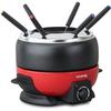 Appareil à fondue hkoenig - alp1800 - jusqu'à 6 personnes - capacité 2l - thermostat réglable jusqu'à 190°c - 800w - rouge/noir