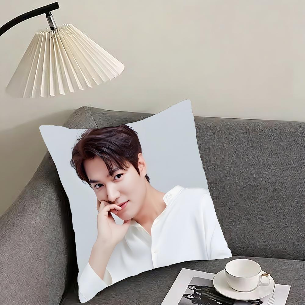 korean Lee MinHo Cushion Cover Reversible Plush Pillow Cover – For car, sofa, bedroom, perfect as a gift.