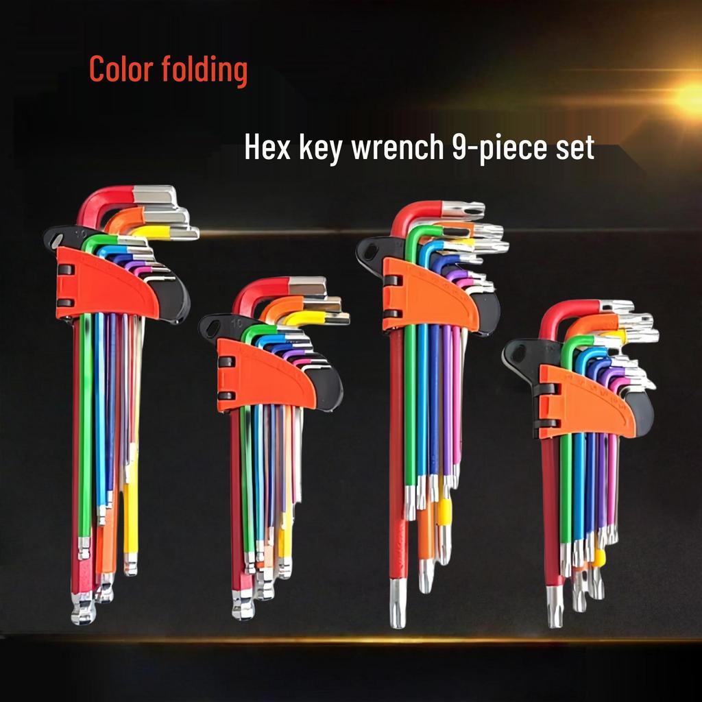 Chrome Vanadium Steel Hex and Torx Wrench Set for Home and Auto Repair