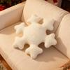 Snowflake Shape White Furry Throw Pillow For Festives Home Decors Winter Holiday Cushion Sofa Bed Couch Accessories Gift
