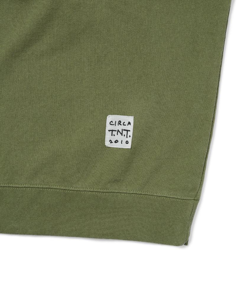 THISISNEVERTHAT Tnt Faded Crewneck Moss Green