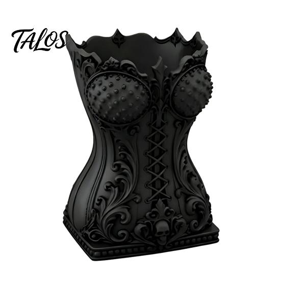 Desktop Stationery Organizer Gothic Makeup Brush Storage Tube, Retro Skull Organizer, Niche Home Decoration Decorative Plastic Holder for Dressing