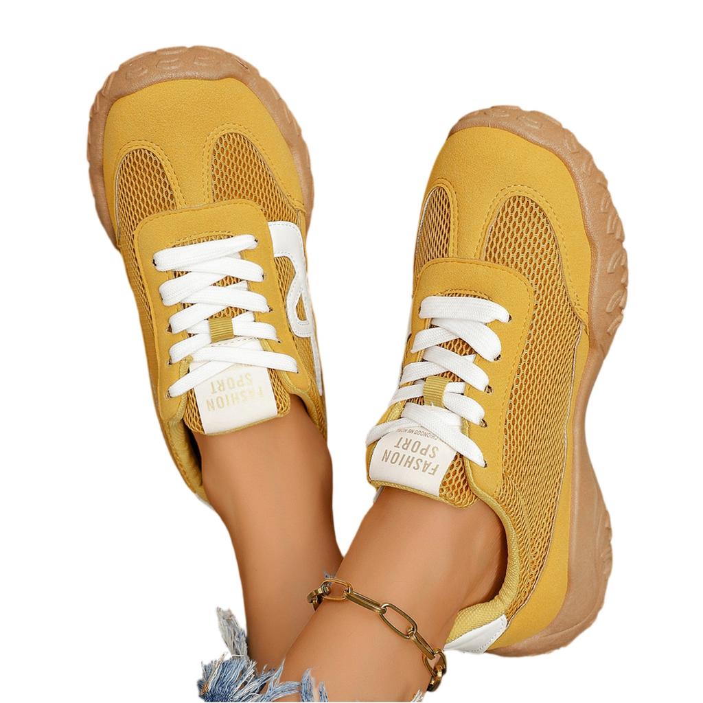 Women's Lightweight Breathable Mesh Casual Flat Shoes Soft Sole Comfortable Walking Sneakers Suitable for Daily Wear and Outdoor Activities