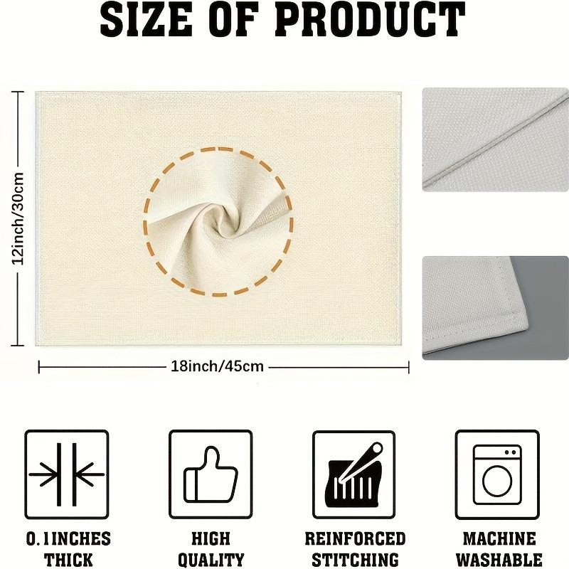 4pcs/set Christmas Tree Placemats Linen Table MATS Rectangular Woven Holiday Dining and Kitchen Decoration Home and Party