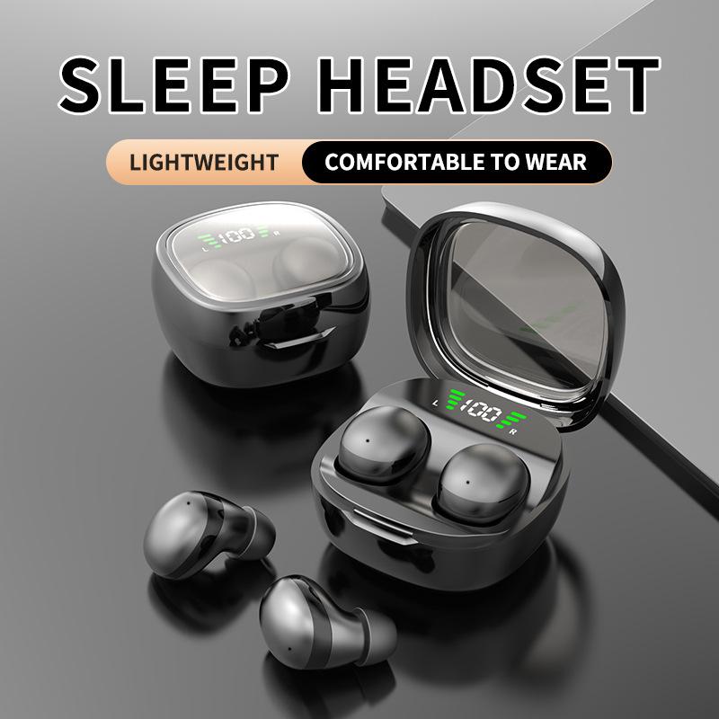 SK19 Bluetooth Headset: True Wireless Noise-Cancelling In-Ear Design, Ultra-Compact for Sleep.