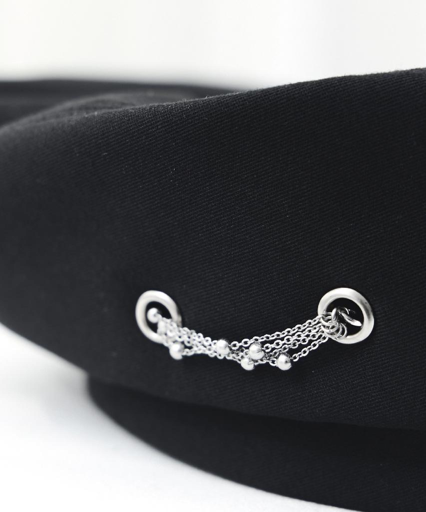 Mualeumoa Tiered Chain Beret-Black
