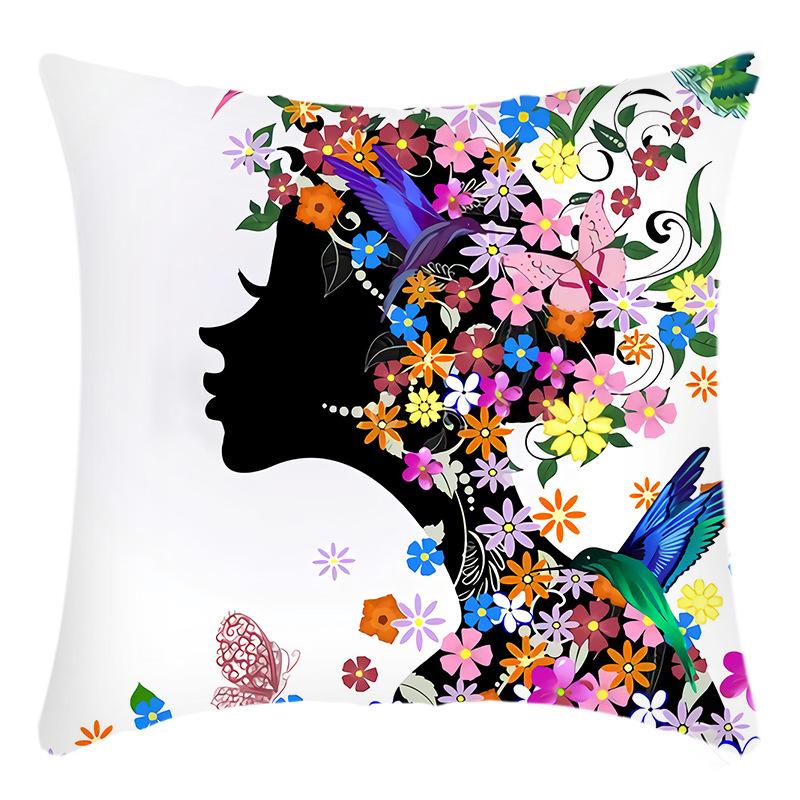 New Light Luxury Series Printing Creative Glitter Eye Shadow Eye Printing Pillow Cover Home Sofa Cushion Cover