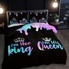 3pcs Bedding Beautiful Color King Queen Crow Print Cozy Duvet Cover Set King Queen Twin Single Size Birthday Gift Bedroom Decor