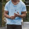 Men T-shirt Solid Color O Neck Quick Dry Soft Fabric Short Sleeves Summer Tops Daily Clothes