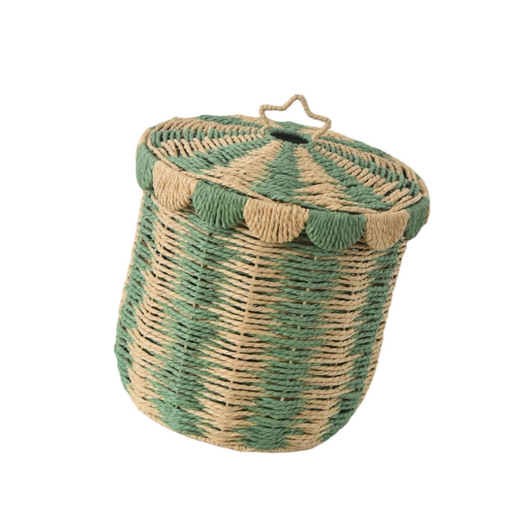 Handwoven Paper Rope Laundry Bin Large Capacity Multifunctional Household Basket For Clothes Toy Storage