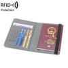 RFID-Blocking PU Leather Passport Holder: Chic, Multifunctional Travel Document Case