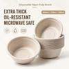 50Pcs Disposable Biodegradable Bowls Disposable Tableware  for Noodles Soup Rice and Takeaway Meals
