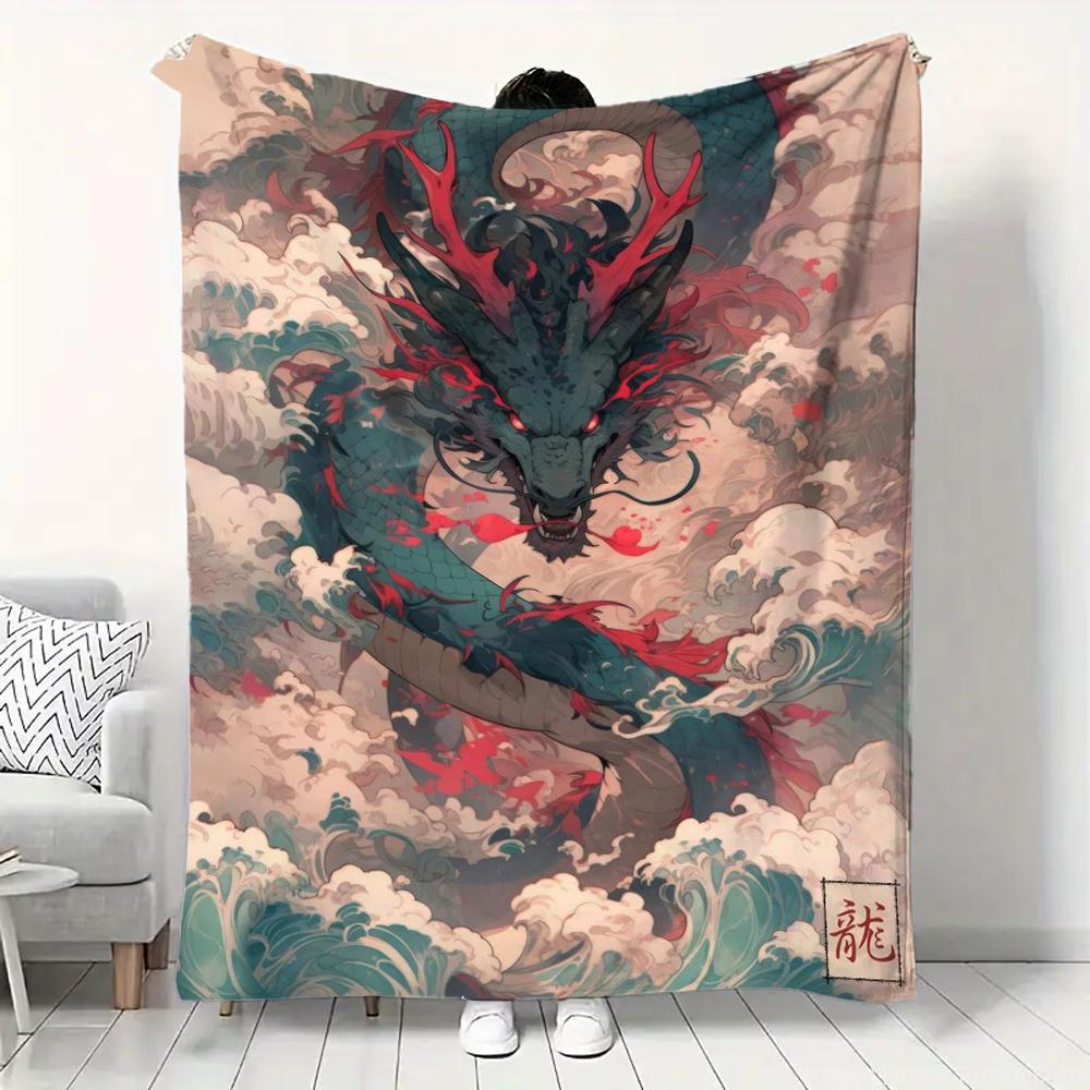 Japanese Landscape Samurai Geisha Flannel Fluffy Throw Camping Blanket for Children Adult Sofa Throw Blanket Modern Fashion Gift