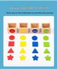Children's Wooden Magnetic Train - Montessori Color & Shape Learning Puzzle