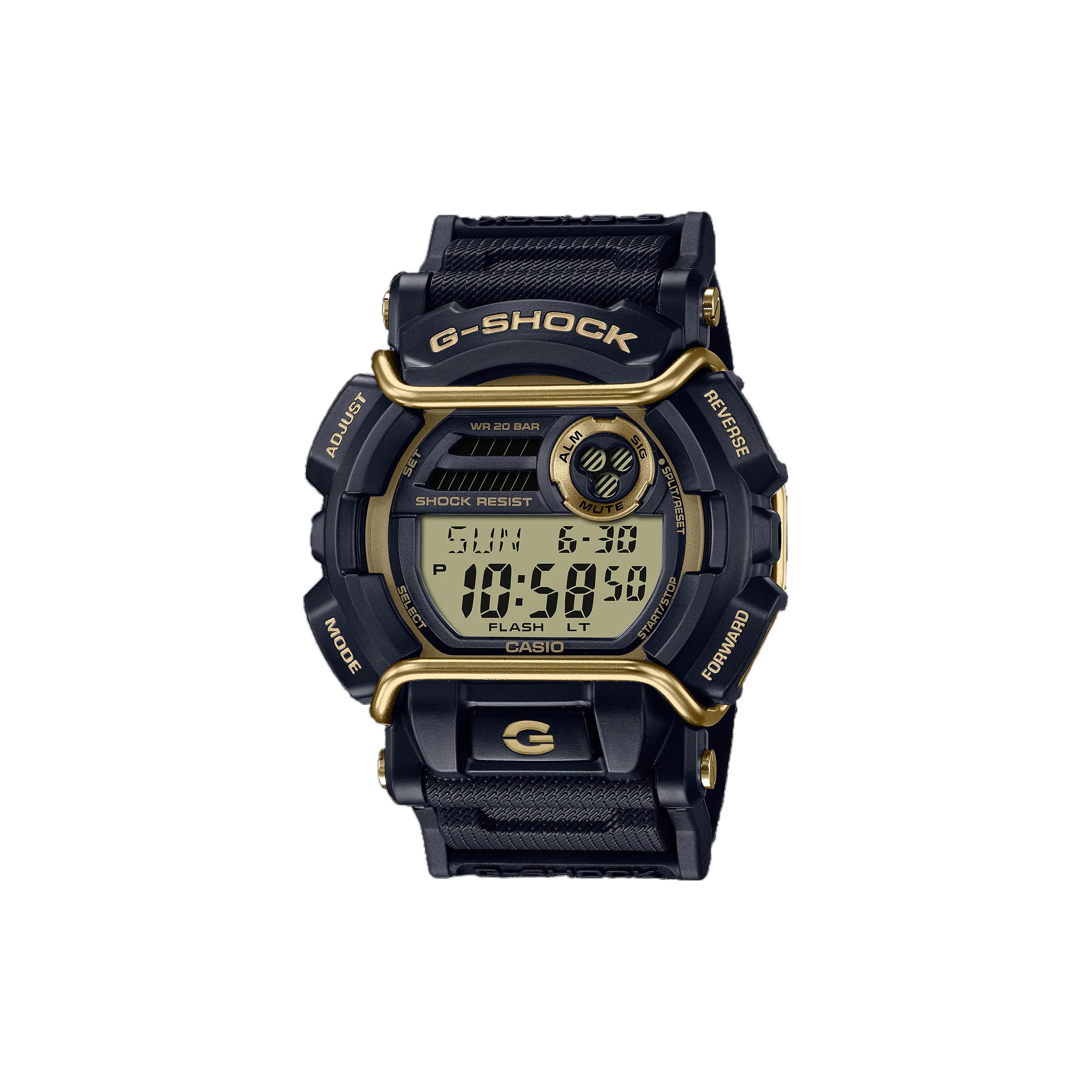 Casio 200 Meter Water Resistant Quartz Movement Resin Strap Watch Black Dial Men watches GD-400GB-1B2 Black Dial