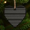 Funny Hidden Swear Christmas Ornament Heart Shaped Hidden Message Decor for Christmas Tree Novelty White Elephant Gag Gift Prank Party Supplies