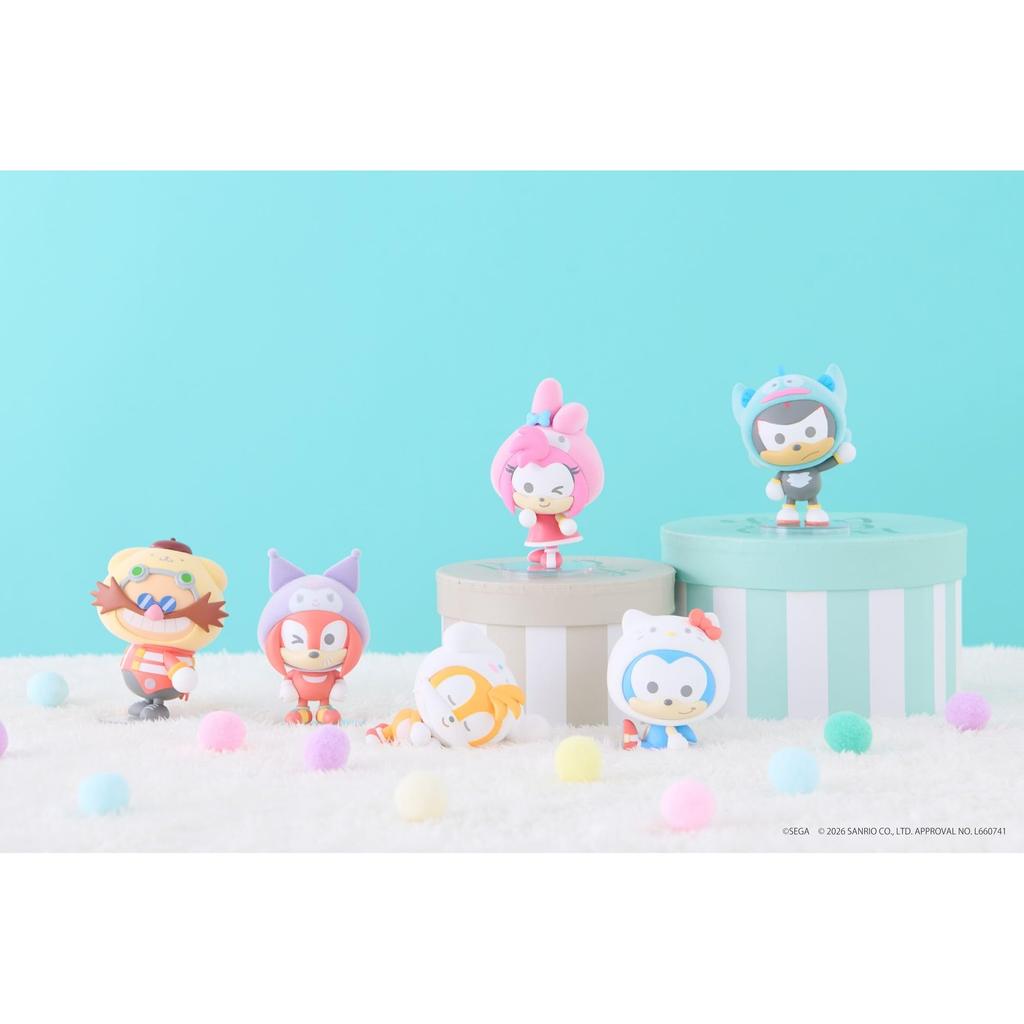 SEGA FAVE SONIC & FRIENDS x Sanrio characters Fluffy Figure Relax BOX