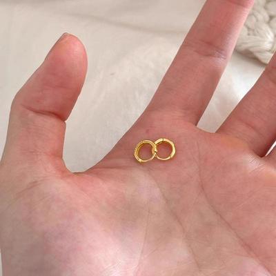 Piccoli Orecchini a Cerchio Squisiti e Ear Cuff da Indossare per Dormire, Argento 925, Design di Nicchia di Alta Gamma, Accessorio Versatile