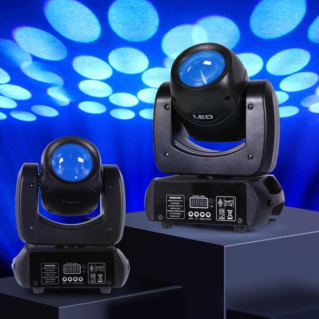 100W LED Moving Head Light Rotating DJ Light Prism Stage Light High Brightness Stage Lighting with DMX512 12CH Sound Activated Mode Color Spotlight