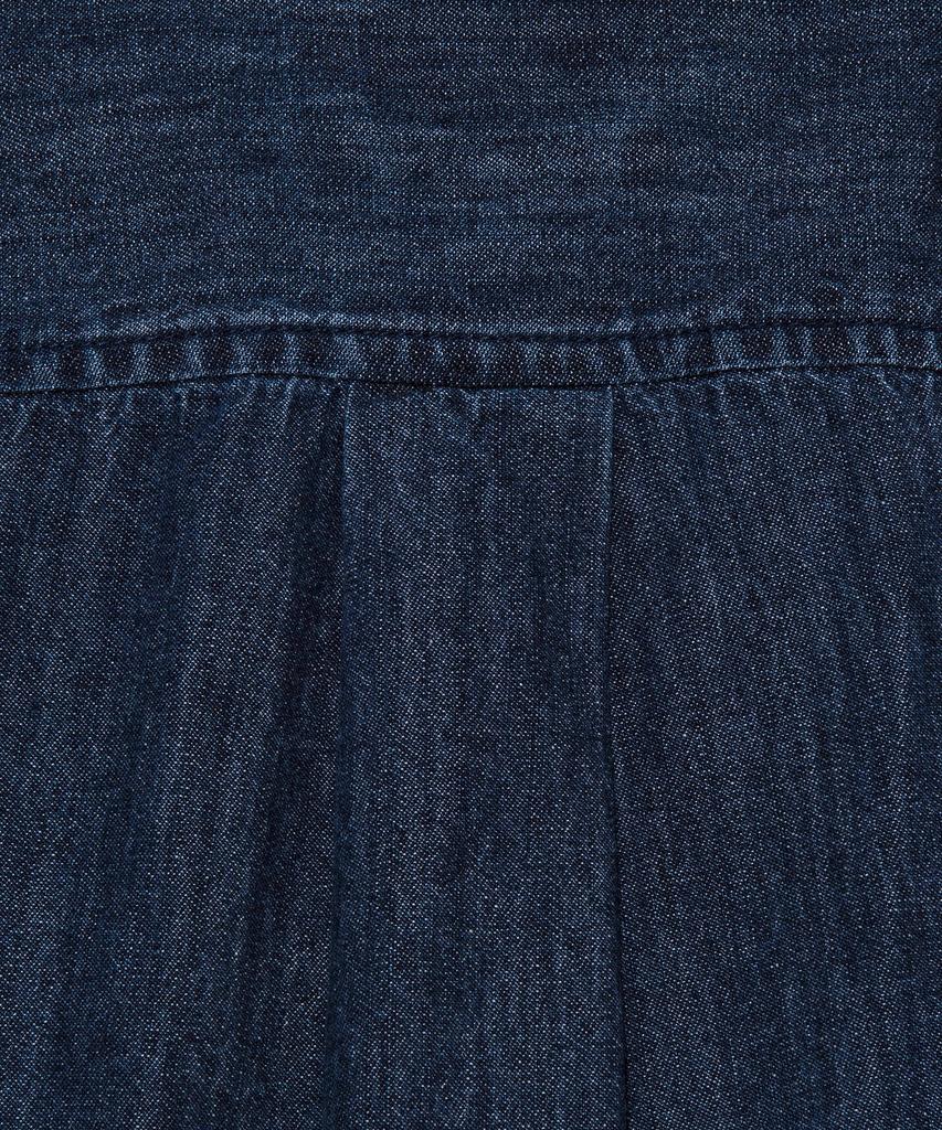 LEE Women'S Short Crop Denim Short Sleeve Shirt Indigo Dark