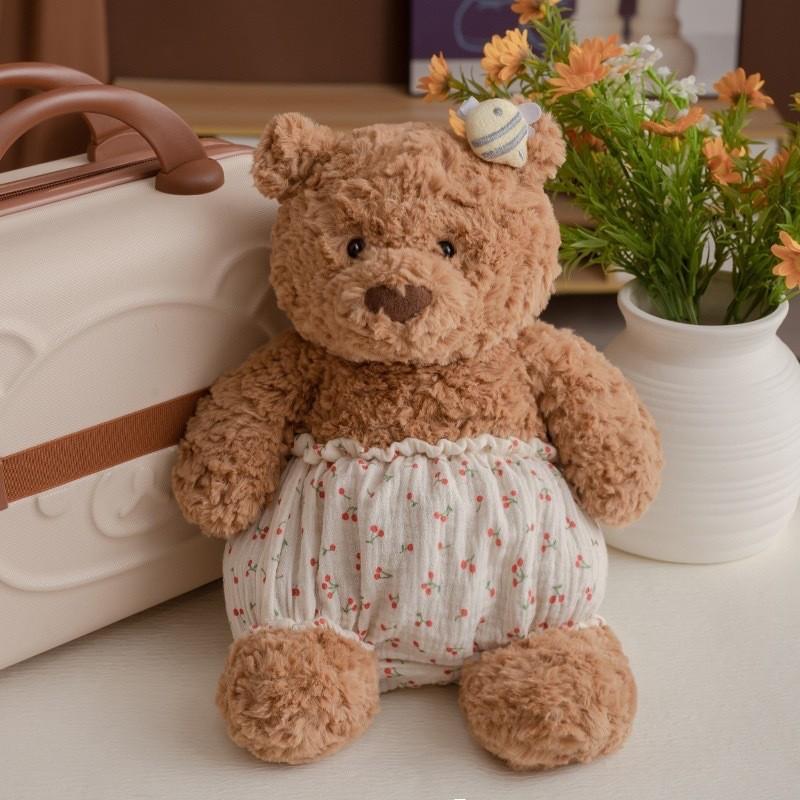 Toy Plush Bear Stuffed Animal Soft Short Plush Pp Cotton Doll Gift For Girls