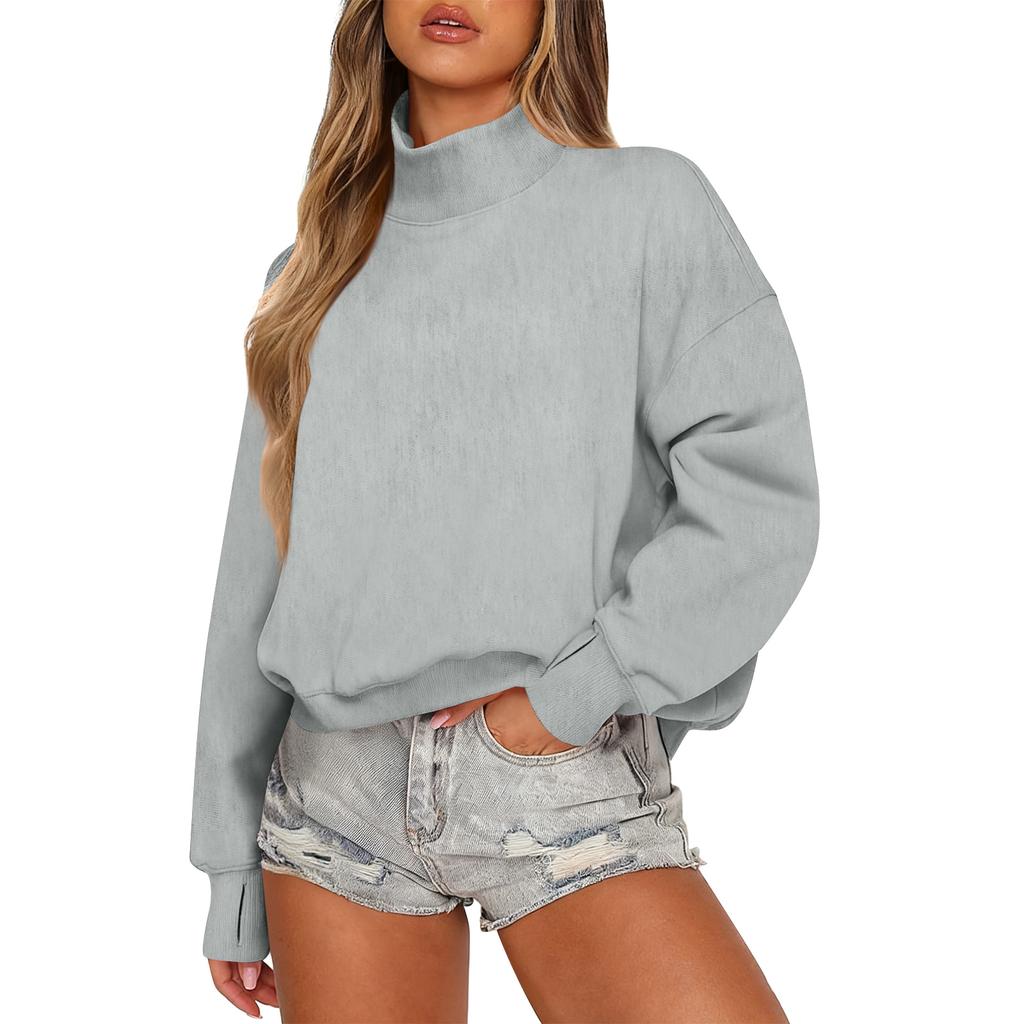 Damen Sweatshirt Langarm Lässig Bequem Locker Leicht Damen Sweatshirt