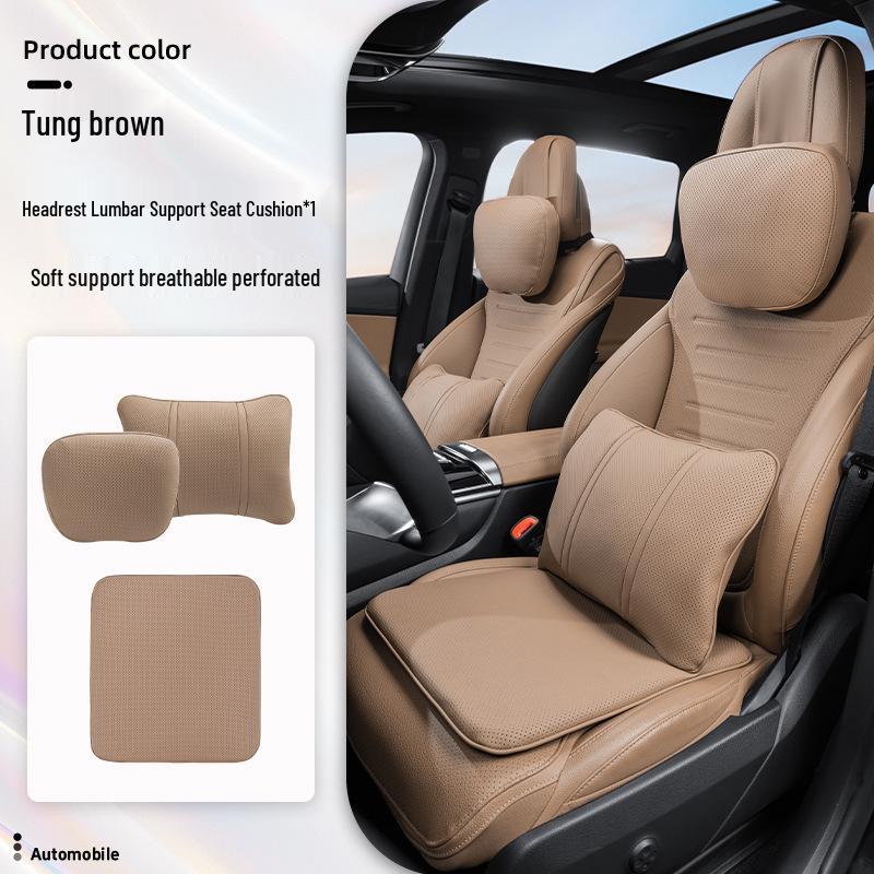 Luxurious Breathable Neck and Lumbar Seat Cushion Set for Maybach