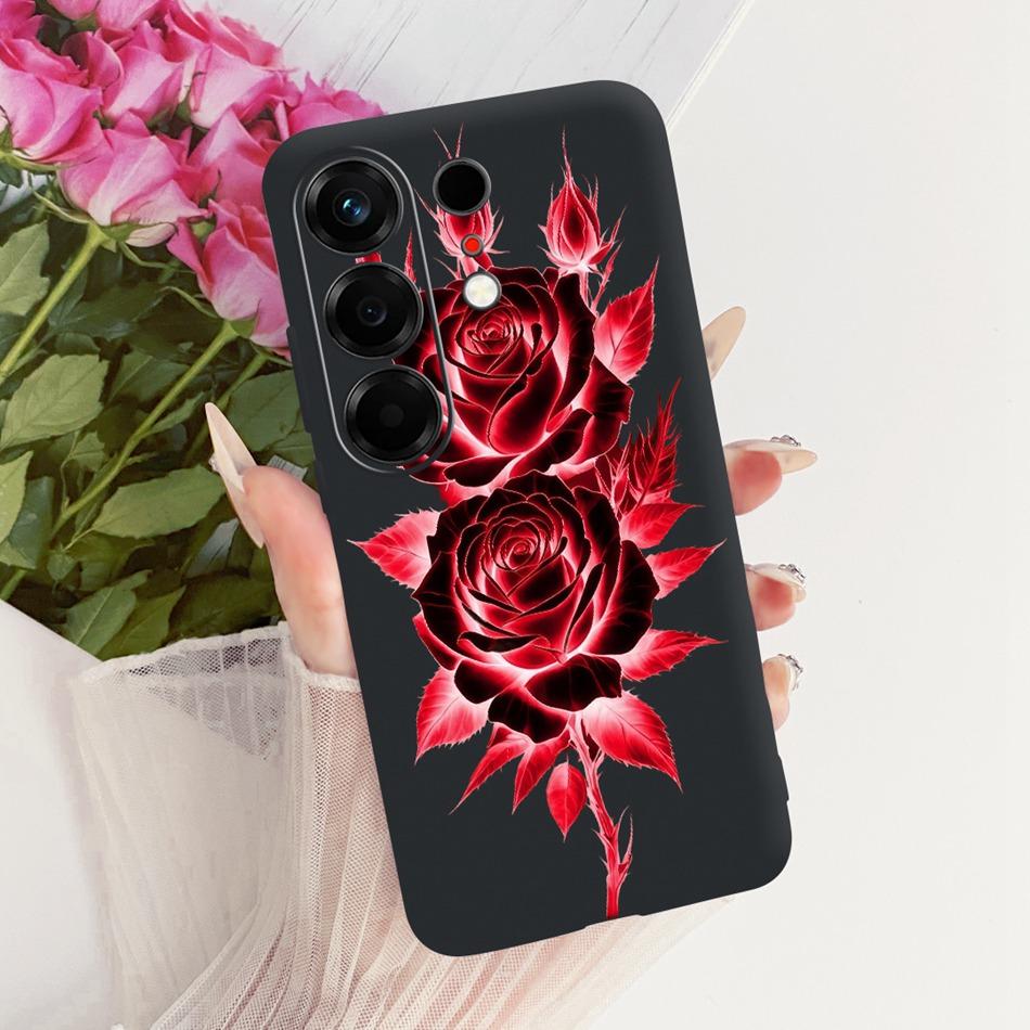 For Tecno Camon 50 4G CN5 Cute Flower Butterfly Cat Painted Case For Tecno Camon50 4G Black Silicone Soft Phone Cases