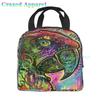 Large Lunch Bag Parrots On Branches Printed Insulated Lunch Box for Women and Men, Portable Lunch Box for Work Picnic Beach