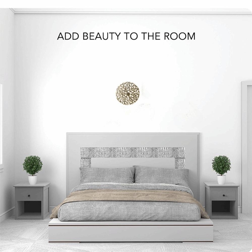 Golden Iron Branch Wall Decor Iron Round Iron Wall Art Indoor Space Ornament