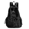 Solid Nylon Large Capacity Backpack 2026 Hot Selling Air Cushion Strap Soft Casual Backpack Soft Handle Outer Frame School Bags